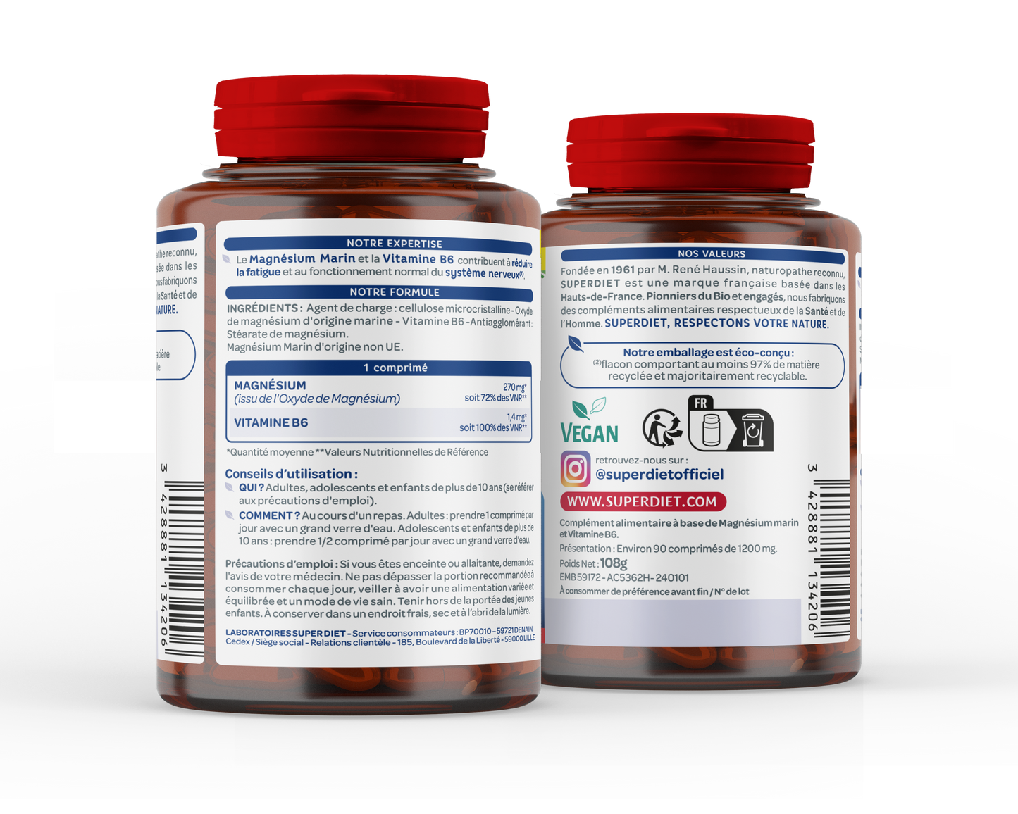 Magnésium marin et vitamine b6 90 comprimés - 2