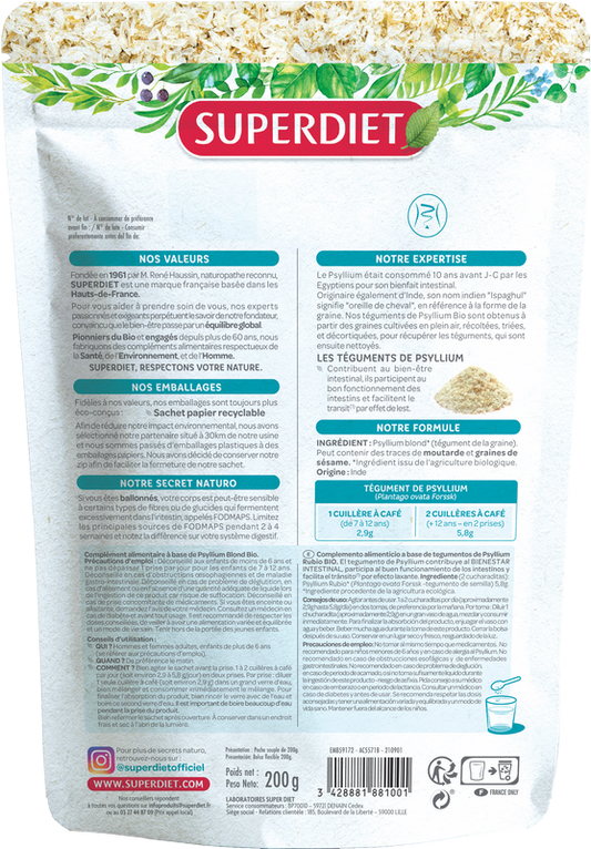 Psyllium blond bio (transit naturel, bien-être digestif) - 2